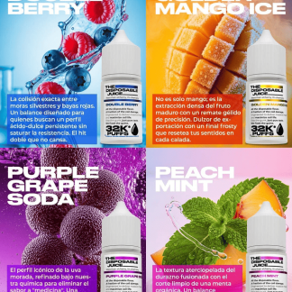 SABORIZANTE THE DISPOSABLE JUICE SAL 25% 30ML EXCELENTE FRUTALES